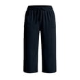 thumbnail image 3 of Tsesme Corduroy Capris for Women Drawstring Elastic Waist Cropped Trousers with Pockets Fall Loose Fits Comfy Bottom Daily Wear, 3 of 8