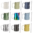 thumbnail image 2 of Coffee Milk Frothing Pitcher 450Ml Espresso Steaming Pitcher Stainless Steel Yellow YIWEI, 2 of 8