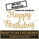 thumbnail image 4 of Cartel de cumpleaños KatChon Cursive Glitter dorado de 3 m de largo, 4 of 9