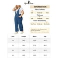 thumbnail image 7 of Agnes Orinda Women's Plus Size V Neck Straps Chambray Long Denim Jumpsuit 1X Blue, 7 of 7