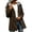 Brown, variant on Women's Long Hooded Raincoat Lightweight Color Block Panels Zip Up Outdoor Windbreaker Jacket Dressy Casual Solid Color Long Sleeve Trench Coat S