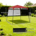 thumbnail image 3 of Outsunny 7' x 7' Garden Foldable Pop Up Gazebo Tent with Backpack & Adjustable Legs Outdoor Party Canopy, Red & Black, 3 of 10