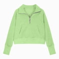 thumbnail image 6 of TOWED22 Girls Half Zip Sweatshirt Solid Fleece Quarter Zip Pullover Hoodis Fall Clothes for Teen Girls Thumb Hole,11-12 Y, 6 of 7