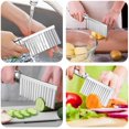 thumbnail image 2 of Stainless Steel Garnish Cutting Tool Crinkle Chip Cutter Vegetable Slicer Wave Slicer Potato Slicer, 2 of 5
