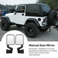 thumbnail image 3 of Espejo Retrovisor Lateral Plegable Manual, Espejo De Puerta Manual 1 Par A Prueba De Decoloración 67123792 Rotación De 360 ​​​​grados Para Espejo Manual TJ De 1997 A 2002, 3 of 7