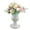 White, variant on Bxaolu Flower Vases for Centerpieces: Vintage Iron&nbsp;Vase for Wedding 6.3 Inch Small Pedestal Vase for Party Wedding Centerpieces for Table Metal Urn for Garden Home Decor - Gold