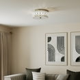 thumbnail image 2 of Avec 12.5 in. 1-Light Champagne Bronze Global Metal Flush Mount Light, 2 of 11