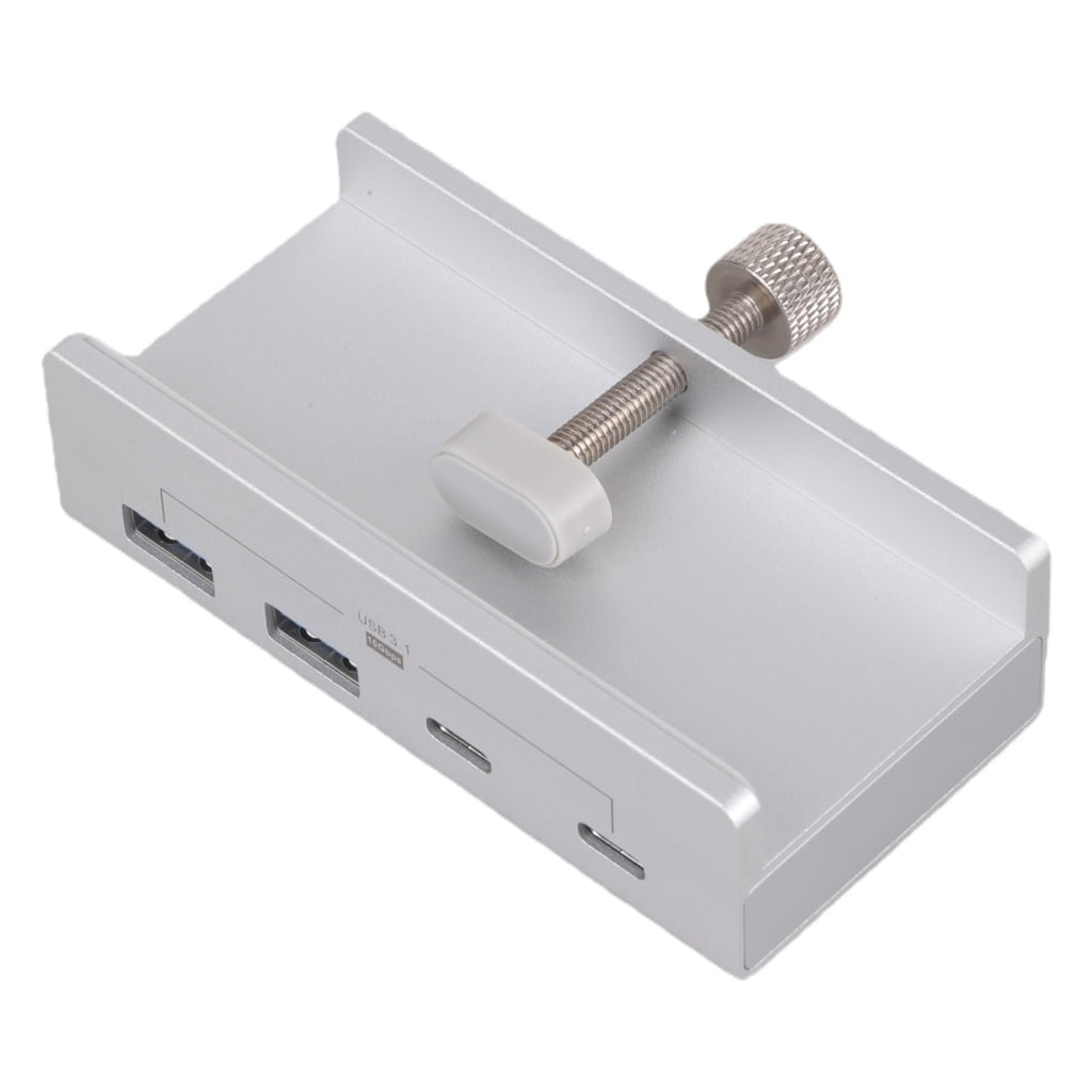Aluminum Type C 4 Port USB 3.1 Hubs Phone Holder Power Adapter Splitter 10Gbps USB C Docking Hubs Aluminum Clamp Dock