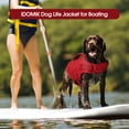 thumbnail image 5 of IDOMIK Dog Life Jacket with Reflective Strips, Adjustable Swimming Vest High Flotation Pet Lifesaver for Medium Dogs, Red, M, 5 of 7