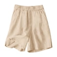 thumbnail image 5 of FAVIPT Kids 2 Piece Outfits Summer Sleeveless Spaghetti Strap Tank Top Straight Leg Short Pants Casual Solid Cute Beach Sets Beige,11 Years, 5 of 9