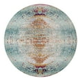 thumbnail image 2 of Unique Loom Budapest Collection Area Rug - Buda (5' 1" Round Blue/Gray), 2 of 9