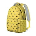 thumbnail image 2 of Bee Lovers Cute School Backpack – Honeycomb and Bumble Bee Print Pattern with Cartoon Yellow Hive Design, 2 of 6