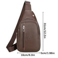 thumbnail image 3 of Merryso Men's Leather Chest Bag - Trendy Crossbody Shoulder Bag with Adjustable Strap, Multiple Compartments for Outdoor Travel & Daily Use, 3 of 3