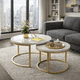 thumbnail image 1 of Mesa de Centro Blanco y Dorado Scandi Home, 1 of 3