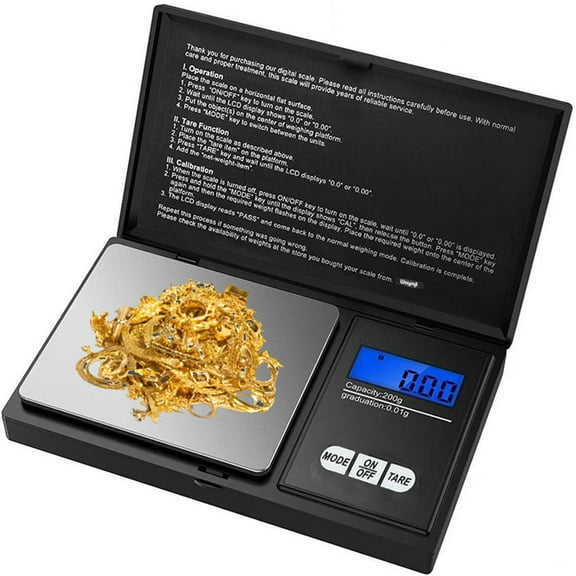 Digital Pocket Scale 200g/0.01g Gram Scale Grams, Ounces, Troy Ounces & DWT