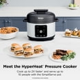 thumbnail image 3 of Ninja HyperHeat 9-in-1 Electric Pressure Cooker with SimpliServe Pot — 6.5 Qt, Cooks Up to 2X Faster, 1200W, Feeds 8–10, PC201WH White, 3 of 13