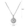 thumbnail image 5 of Women Necklace Layered Round Pendant Cubic Zirconia Neck Jewelry Daily Wear Gifting Lightweight Lady Clavicle Necklace, 5 of 8