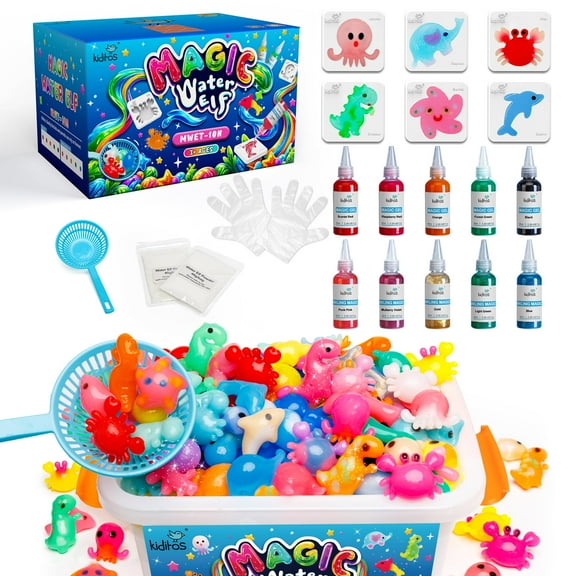 Kit de juguetes Magic Water Elf Kiditos Aqua Fairy con 10 geles mágicos