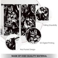 thumbnail image 5 of Black White Gaming Boys Curtains Gamer Video Games Controller Gamepad Modern Graffiti Cool Funny Rod Pocket for Kids Teens Men Bedroom Living Room Treatment Fabric 2 Panels 42Wx63H Inch, 5 of 5