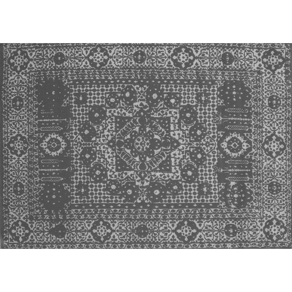 Ahgly Company Indoor Rectangle Persian Gray Bohemian Area Rugs, 5' x 7'