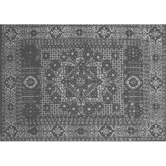 Ahgly Company Indoor Rectangle Persian Gray Bohemian Area Rugs, 6' x 9'