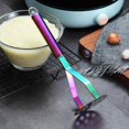 thumbnail image 2 of FZHANC-Potato Masher, Heavy Duty Stainless Steel Rainbow Potato Ricer with Colorful Titanium Plating, Masher, Kitchen Masher, Vegetable Fruit Masher (Rainbow), 2 of 4