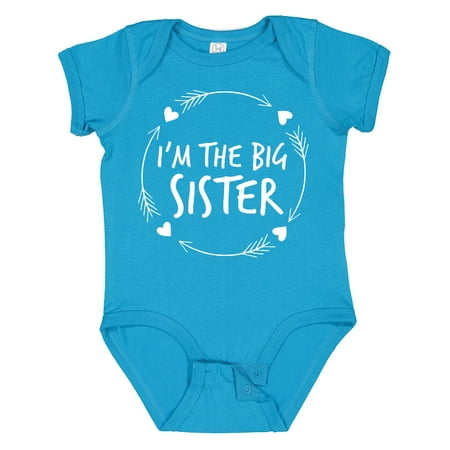 

Inktastic I m the Big Sister- Hearts and Arrows Gift Baby Girl Bodysuit