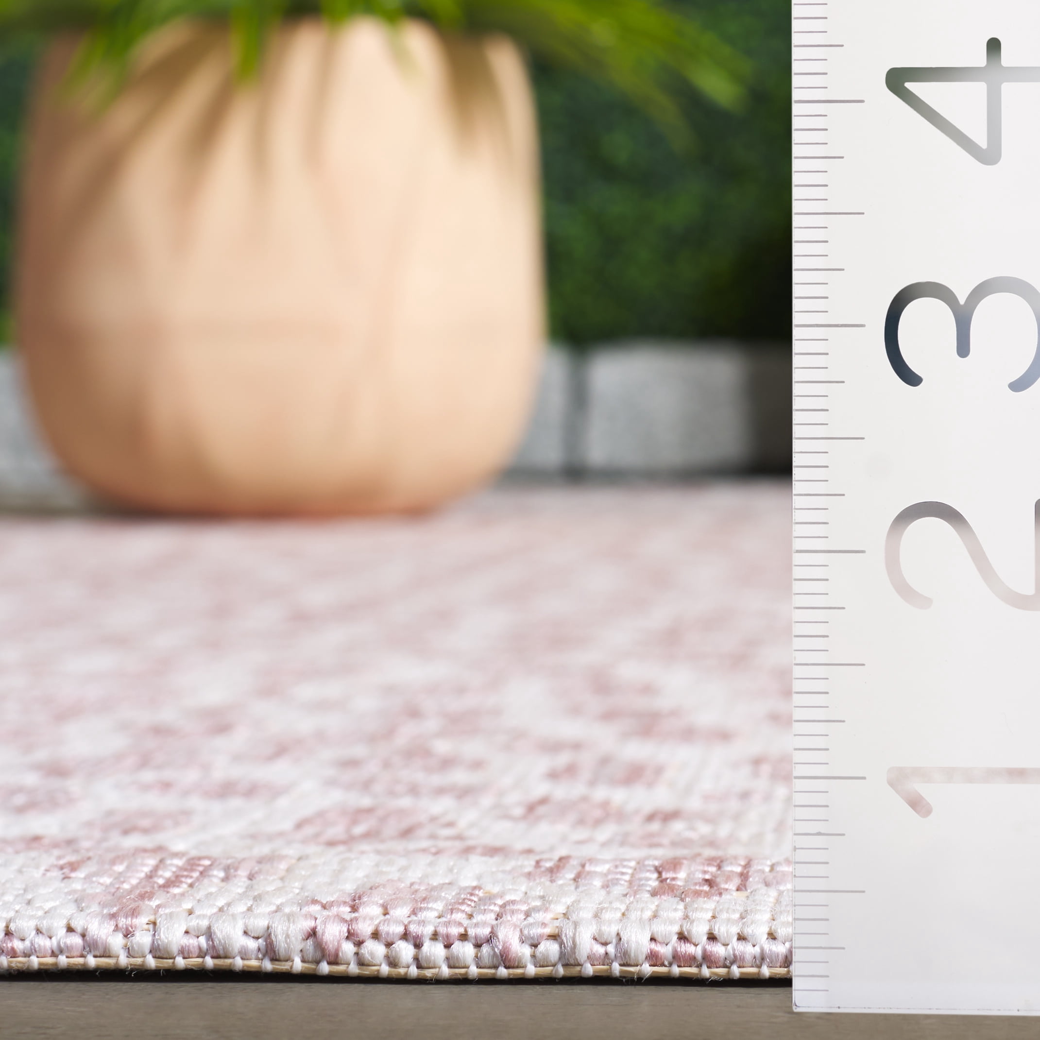 Safavieh Courtyard Karina Animal Indoor/Outdoor Area Rug, Ivory/Blush Pink, 8' x 10'