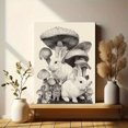 thumbnail image 6 of Cute Bunnies and Mushrooms Canvas Print, Wall Art for Living Room, Bedroom, Office, Nursery, Kids Room, 6 of 8