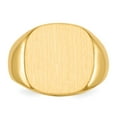 thumbnail image 4 of Real 14kt Yellow Gold 16.0x17.0mm Closed Back Men's Signet Ring Size: 10; for Adults and Teens; for Women and Men, 4 of 5