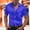 Dark Blue, variant on WIZUTIZ Men's Casual Shirt Solid Color Turndown Collar Button Front Short Sleeve Breathable Fabric Regular Fit Summer