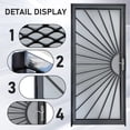 thumbnail image 3 of Grisham Deluxe Steel Security Door,36'' x 80'' Metal Tempered Glass Door Screen Replacement Enter Doors,Storm Door（369  Black), 3 of 7