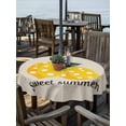 thumbnail image 2 of Outdoor Tablecloth with Umbrella Hole for Patio/Picnic/Party/Camping, Yellow Lemons Waterproof Table Cloth Round Cover Washable, Summer Botanical Farmhouse Rustic (Dia 60"), 2 of 8