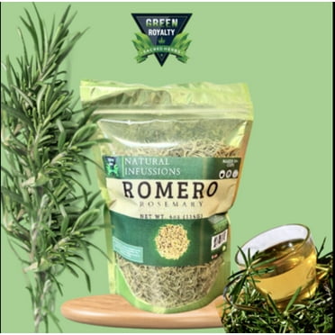GREEN ROYALTY-Rosemary Herbal Tea (4 Oz)- Makes 30+ Cups|Always Fresh Resealable Bag || 100% All Natural| Non-GMO| Gluten-Free| Romero