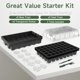 thumbnail image 3 of Gardzen - Juego de 5 bandejas de iniciaci&oacute;n de semillas, bandejas duraderas para germinaci&oacute;n de plantas con c&uacute;pulas y bases ventiladas con humedad, ideal para inicio d, 3 of 7
