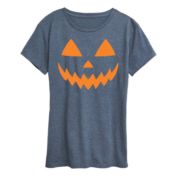 Instant Message - Pumpkin Face 1 - Women's Short Sleeve Graphic T-Shirt
