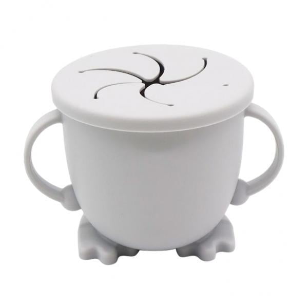 Tazón de refrigerio para comedero,Tazón de silicona para refrigerios para bebés con asas,Tazón de alimentación de aprendizaje para bebés de 150 ml,Tazas de refrigerios de silicona de