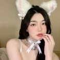 thumbnail image 3 of Cat Ears Headband Faux Fur Fluffy Headband for Halloween Cosplay Costume Party Lovely Hairband for Women & Girls, 3 of 5