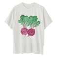 thumbnail image 6 of LEBONYARD Womens Summer Tops Shirts,Clearance Clothes under $5.00 fashion deals,Women's Fashion Summer Round Neck Drop Sleeves Leisure Short Sleeve Fruit Printing Tops White XXL, 6 of 7