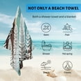 thumbnail image 4 of GZHJMY Beach Towel for Women Girls, Silhouette of White Leaves Bath Towel, Oversized Lightweight Sport Towel, 31x71 Inch, 4 of 7