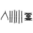 thumbnail image 4 of For SCX24 Tie Rod Kit, For SCX24 Pull Rod Kit Small Size 6Pcs Vivid Color 1/24  For SCX24 Black, 4 of 8
