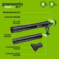 thumbnail image 4 of Greenworks PowerAll 24V 12" String Trimmer and 270CFM Handheld Blower Combo Kit, with (1) 3.0 Ah USB-C Batteries, 30W Charger, CKS122A3, 4 of 19