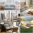 thumbnail image 6 of Vintage Stripes Outdoor Pillow Covers Set of 2 Blue Yellow Brown Striped Watercolor Retro Waterproof Throw Pillow Case Decorative Square Cushion Cover for Patio Couch Garden Balcony, 20"x12", 6 of 9