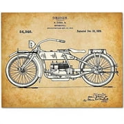 Harley Davidson Motorcycle - 11x14 Unframed Patent Print - Great Gift for Hog Riders