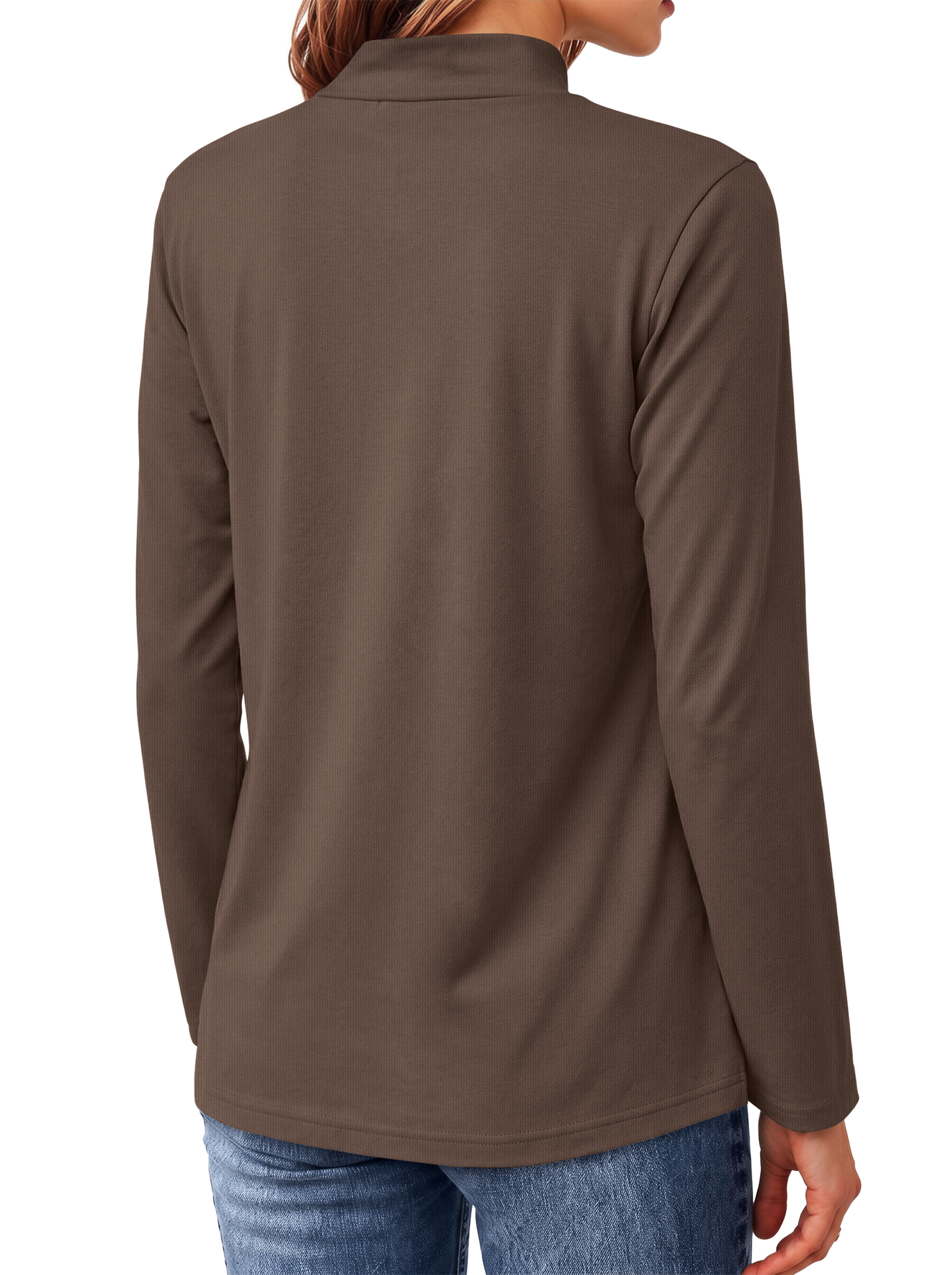 Moshu 3-Pack Women's Long Sleeve Mock Neck T-Shirts photo 4