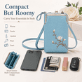 thumbnail image 5 of Women’s Mini Vertical Crossbody Phone Bag - Clip Closure Sling Body Wallet, Small Niche Purses for Carrying Mobile Phones, Durable Bag for Daily Use & Travel, Stylish Accessory, 7*4*2in, Blue, 5 of 8