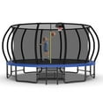 thumbnail image 2 of CZBZ Trampoline, 16FT 14FT 12FT 15FT Outdoor Trampoline for Kids and Adults with Enclosure, Basketball Hoop, Ladder, Pumpkin Trampolines with Curved Poles Heavy Duty Trampoline Anti-Rust Coating, 2 of 10