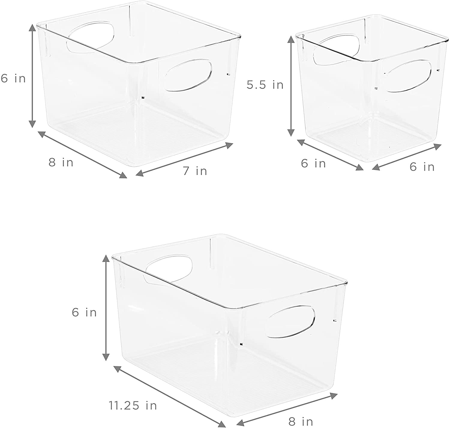 Buy Sorbus Plastic Bin Set Clear Storage Bins Organizer for Pantry