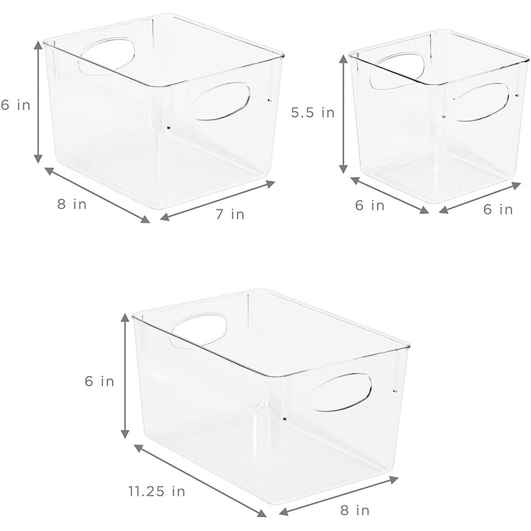 Clear Plastic Container Bins w/ Lids (Small) – Sorbus Home