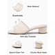 thumbnail image 3 of Sandals Coutgo para mujer, tacones gruesos de malla, punta abierta, color nude, 3 of 4